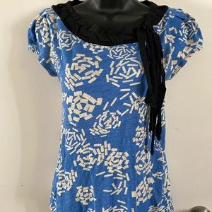 Anthropologie Cotton Top w/ Ribbon Detail